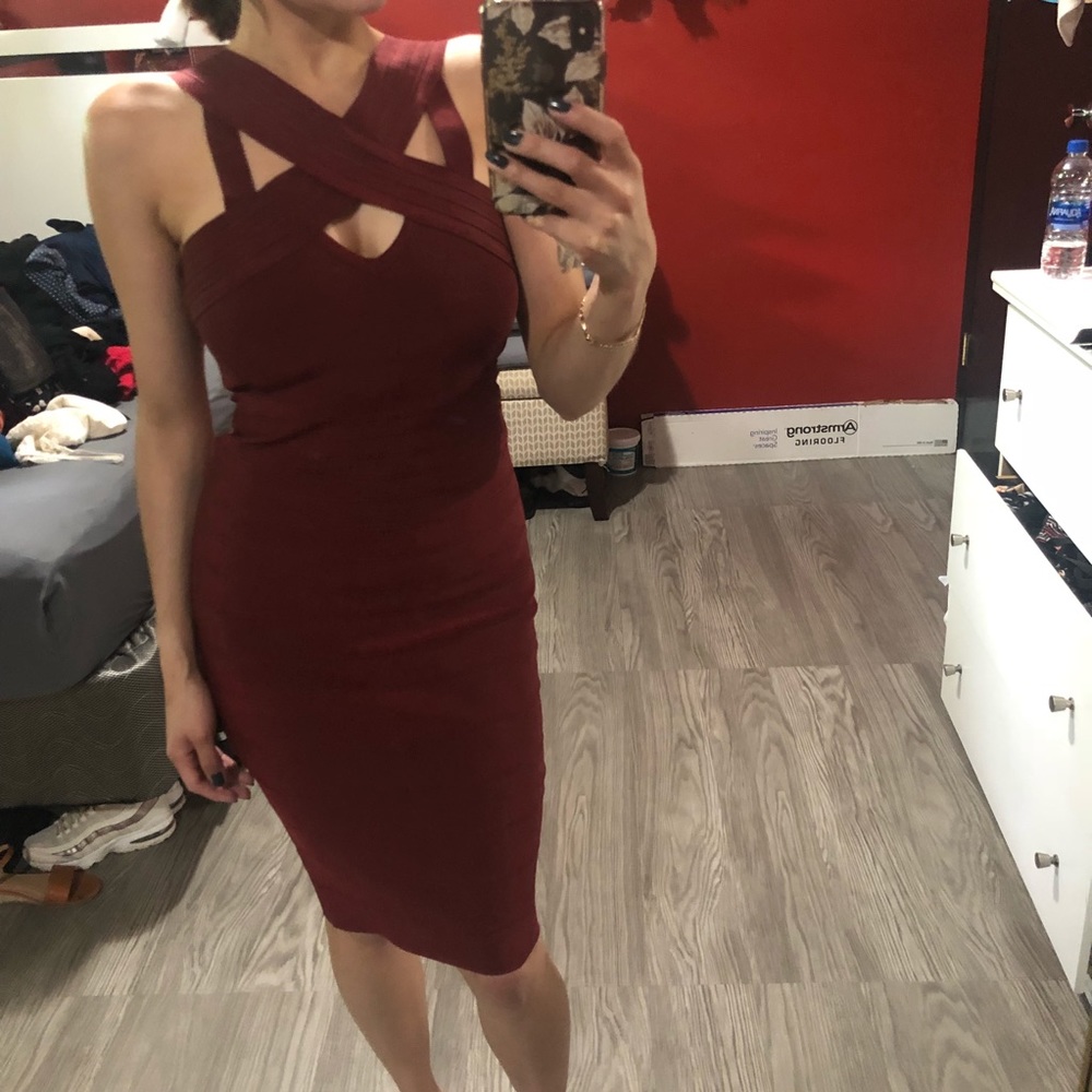 Red bandage dress